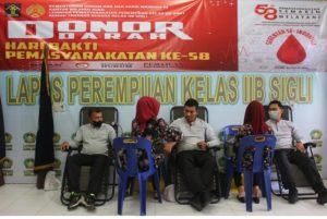 Peringati HBP Ke-58, Rutan Dan Lapas Perempuan Sigli Laksanakan Donor Darah