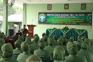 Kodim Aceh Timur Gelar Penyuluhan Hukum Kepada Prajurit dan Persit