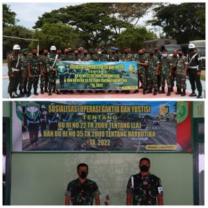 Personel Kodim 0111/Bireuen Dibekali Sosialisasi Gaktib Dan Yustisi Oleh Subdenpom IM/1-1 Bireuen