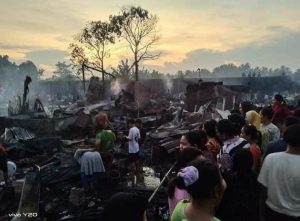 Menjelang Sahur, Api Melalap Beberapa Rumah Warga Yang Terbuat dari Kayu