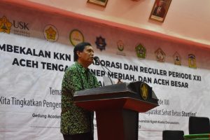 Asisten II Kab. Aceh Tengah Sampaikan Materi Pembekalan KKN USK : “Berinovasilah dan Dorong Pembangunan Desa”