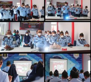 Rutan Sigli Apel Dan Halal Bihalal Bersama Menkumham Secara Virtual