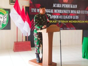Dandim Paparkan Program Pada Pembukaan TMMD ke- 113 di Makodim 0113/ Gayo Lues