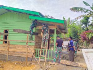 Rehab RTLH TMMD 113 Milik Ibu Khadijah Rampung 65 Persen