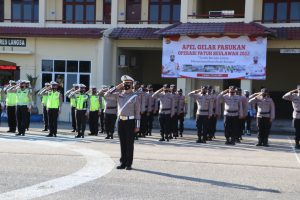 Dandim 0104/Atim Ikuti Apel Gelar Pasukan Operasi Patuh Seulawah Tahun 2022 di Polres Langsa
