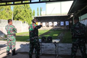 Pertajam Kemampuan Menembak, Kodim 0104/Atim Gelar Latihan Menembak Pistol