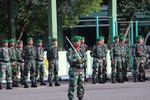 Kodim 0104/Atim Gelar Upacara 17-an Guna Tumbuhkan Kedisiplinan Prajurit