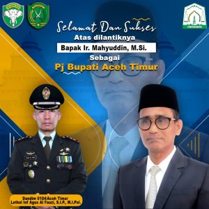 Dandim 0104/Atim Beri Ucapan Selamat kepada Pj Bupati Kabupaten Aceh Timur