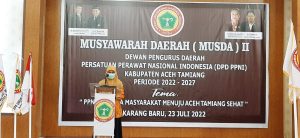 Catur Hariyati Buka Musda II DPD PPNI Kabupaten Aceh Tamiang Periode 2022-2027