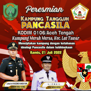 Kampung Merah Mersa Kab. Aceh Tengah Dinobatkan Sebagai Kampung Benteng Tangguh Pancasila