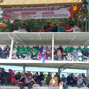 Dalam Rangka Memeriahkan HUT RI Ke – 77 Kecamatan Tanah Luas Mengadakan Kegiatan Jalan Santai/Jalan Sehat