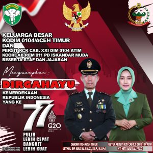 Dandim 0104/Atim, Dirgahayu Republik Indonesia Ke-77 Pulih Lebih Cepat, Bangkit Lebih Kuat