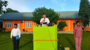 SMK Negeri 1 Karang Baru Gelar Upacara Peringatan HUT RI Ke-77
