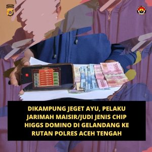 Agen Chip Higgs Domino Ditangkap, Pelaku dan Barang Bukti Ditahan di Mapolres Aceh Tengah
