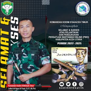Dandim 0104/Atim, Selamat Atas Dilantiknya Pengurus PWO Periode 2022-2025