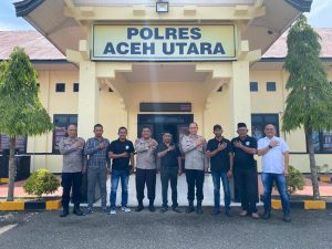 Tiba di Mapolres Aceh Utara, Pengurus PWO Disambut Hangat Kapolres
