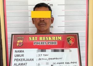 Cabuli Anak Tiri, Pria Mane Diamankan Satreskrim Polres Pidie