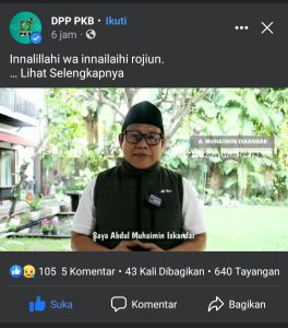 Ketum DPP PKB Muhaimin Sedih Kehilangan Ulama Besar Aceh