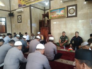 Danramil 02/Langsa Bersinergi di Mapolres Langsa Pada Kegiatan Do’a Bersama