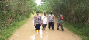 Pantau Kondisi Banjir, Muspika Pante Bidari Imbau Warga Waspada Banjir