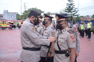 Kapolres Langsa Pimpin Sertijab Kasat Intelkam, Kasat Polairuid dan Kapolsek Langsa Barat