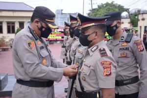 Kapolres Langsa Pimpin Sertijab kasat Intelkam, Kasat Pol Airud dan Kapolsek Langsa Barat