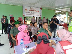 Dalam Rangka Hari Humas Polri ke-71, Polres Gaya Lues Gelar Donor Darah