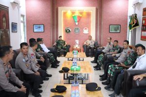 Pererat Sinergi, Danbrigif 25/Siwah Gelar Coffee Morning Bersama Kapolres Aceh Utara