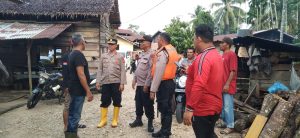 Wakapolres Langsa Cek Kondisi Banjir di Geudubang Aceh