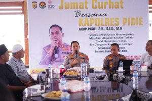 Jum’at Curhat Kapolres Pidie Bersama Awak Media