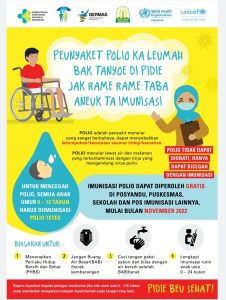 Cegah Polio, Dinkes Pidie Gencar Sosialisasikan Imunisasi