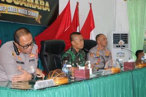 Kodim 0104/Atim Gelar Rakor Bersama Polres Aceh Timur Dan Polres Langsa