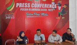 Kabar Bohong Tentang Menu Atlet, Ketum PB PORA XIV Pidie Dalam Konferensi Pers : Itu Tidak Masuk Akal