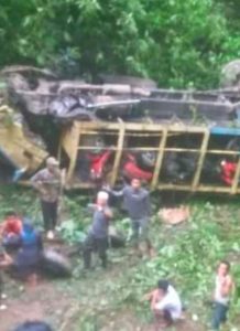 Truk Bawa Sepeda Motor Arah Gayo Lues Terjun Ke Jurang Ketambe