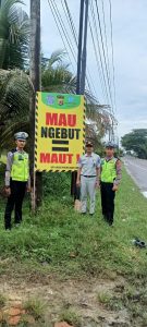 Jelang Tahun Baru, Satlantas Polres Aceh Timur Tebar Baliho