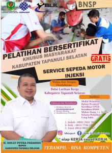 Siapkan Tenaga Kerja Terampil, Pemkab Tapsel Buka Pelatihan Menjahit dan Service Sepeda Motor Injeksi Secara Gratis
