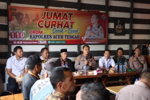 Jumat Curhat Ke-11 Polres Aceh Tengah di Kecamatan Celala