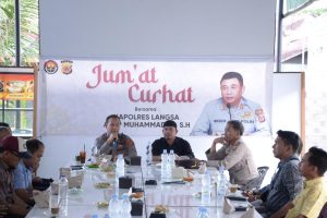Wakapolres Langsa Jumat Curhat Bersama Masyarakat Gampong Blang Paseh