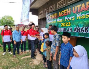 PWRI Aceh Utara Peduli, Sambut HPN 2023 Santuni Anak Yatim