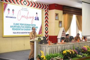 Buka Coaching Clinic Penyusunan SAKIP, Bupati Harap Beri Kemajuan Atas Pelaporan Kinerja Pemkab Tapsel