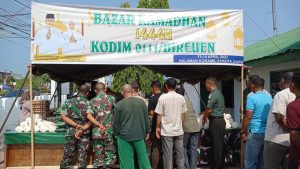 Sambut Hari Raya Idul fitri 1444 H, Kodim 0111/Bireuen gelar Bazar Murah