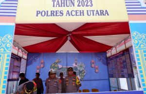 H-4 Idul Fitri, Kapolres Aceh Utara Cek Kesiap-siagaan Pos Pengamanan dan Pelayanan