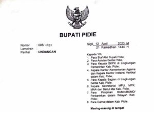 Pj Bupati Pidie Ajak Para Pejabat Laksanakan Takbir Pada Jum’at Malam di Masjid Agung Al-Falah Sigli
