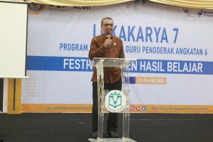 Ass III Mewakili Pj Bupati Pidie Buka Lokakarya 7 Festival Panen Hasil Belajar Program Pendidikan Guru Penggerak Angkatan IV