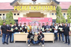 Polres Aceh Utara “Beureukah” Tiga Mafia Narkoba, 12 Kg Sabu di Amankan
