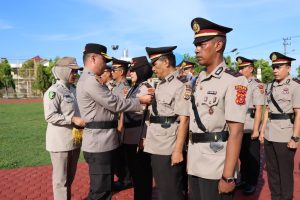 Kabag Ren dan Kabag Log serta 5 Kapolsek Jajaran Polres Aceh Utara Diserahterimakan