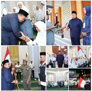 Bupati dan Ketua TP PKK Berangkatkan dan Dampingi 194 Jamaah Calhaj Tapsel