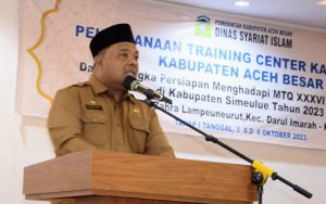 Wakili PJ Bupati, Sekda Aceh Besar Buka Training Center Kafilah MTQ
