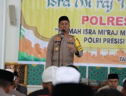 Polres Aceh Tengah Gelar Peringatan Isra Mi’raj Nabi Muhammad SAW di Masjid Ruhama Takengon