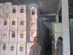 Personel Polres Aceh Tamiang Laksanakan Pengamanan dan Pengecekan Lokasi Gudang KIP Aceh Tamiang